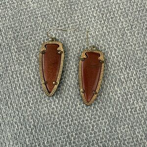 Kendra Scott Brown Arrowhead Earrings